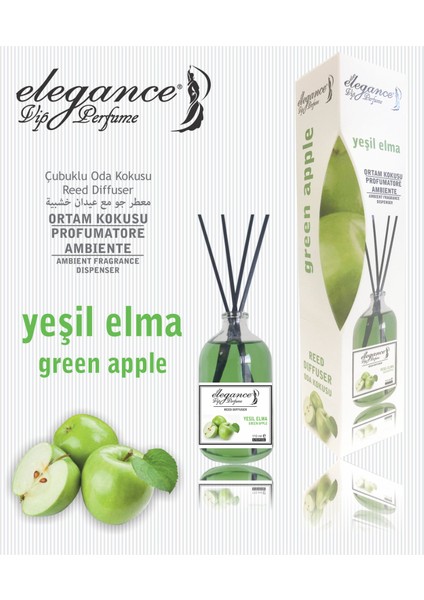 Yeşil Elma Reed Diffuser Bambu Çubuklu Oda Kokusu 110 ml