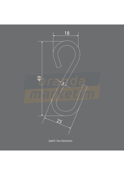 S Kanca-Lastik Ip Gergi Kancası-10 Adet fiyatları