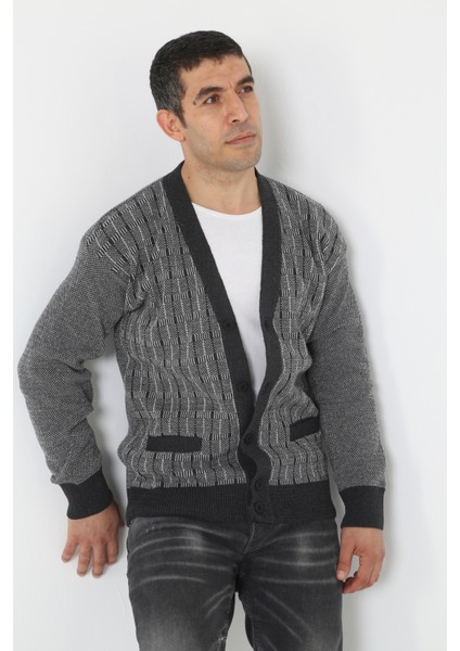 Baba Süper Battal Triko Dügmeli Örme Hırka & Kazak