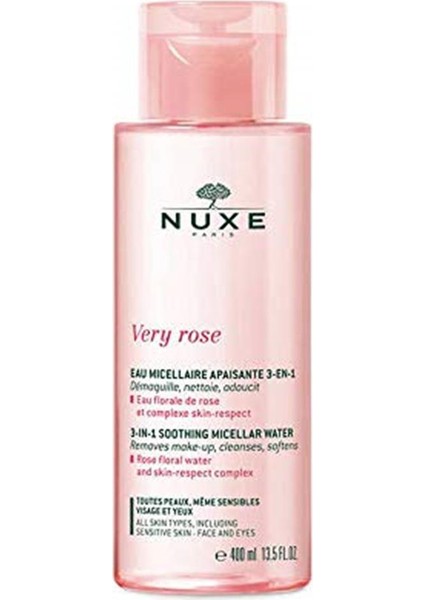 Nuxe Nuxe Very Rose 3 In 1 Temizleme Suyu 400ml 1 Paket (1 X 1 Adet) Temiz