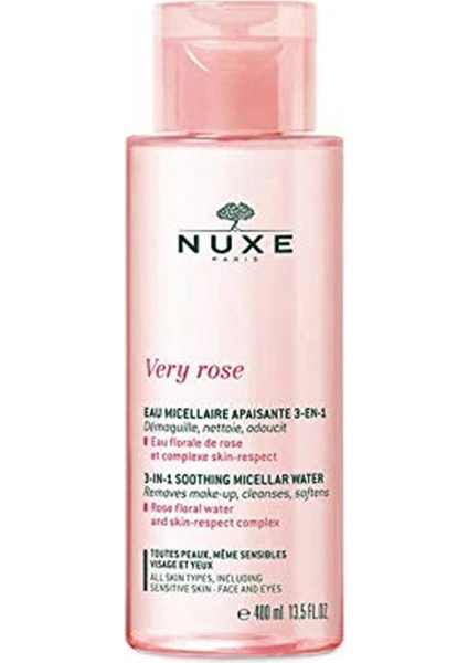 Nuxe Nuxe Very Rose 3 In 1 Temizleme Suyu 400ml 1 Paket (1 X 1 Adet) Temiz