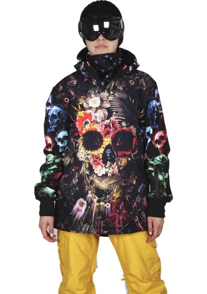 Dark Skull Yaka Fermuarlı Snowboard & Kayak Montu SS7726