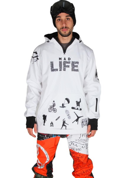 Mad Life Yaka Fermuarlı Snowboard & Kayak Montu SS7728