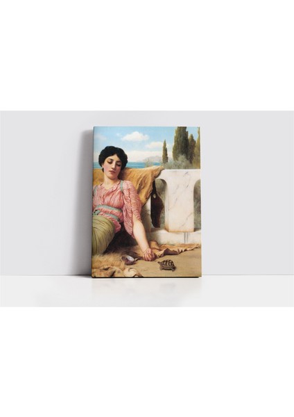 Kadın ve Kaplumbağa Kanvas Tablo fiyatları