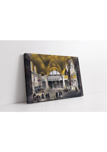 Osmanlı Dönemi Ayasofya Mimari Kanvas Tablo