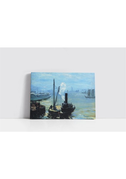 Tugboat And Lıghter Kanvas Tablo