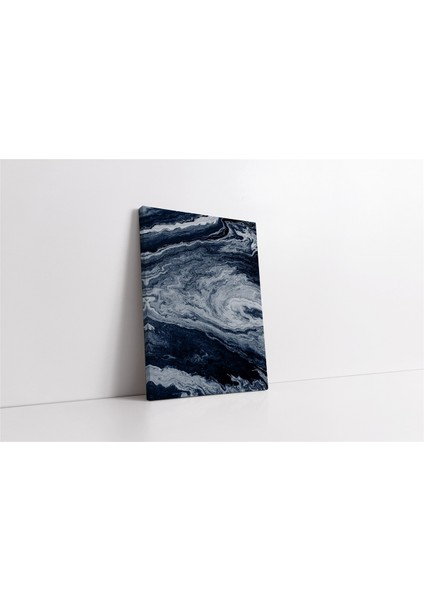 Mavi Soyut Dalgalar Kanvas Tablo