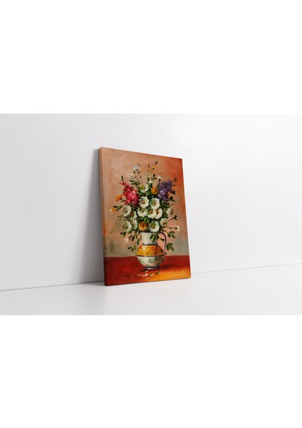 Vazoda Çiçekler Kanvas Tablo
