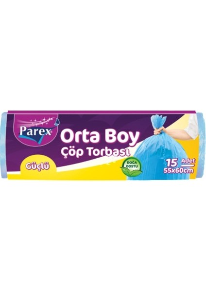 Güçlü Çöp Torbası Orta Boy 15 Li