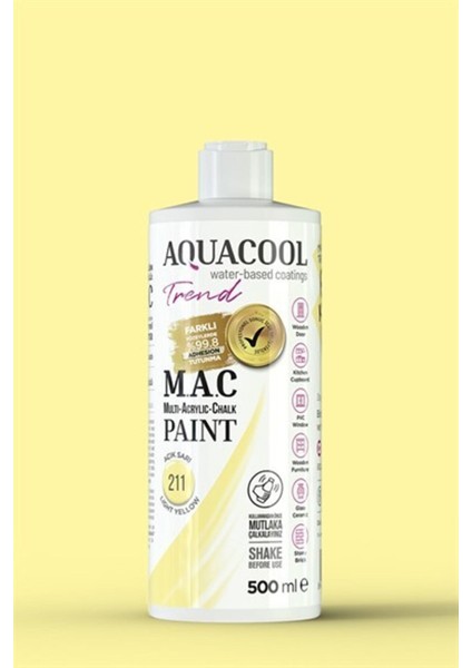Mac Boya 211 Açik Sarı 500ML
