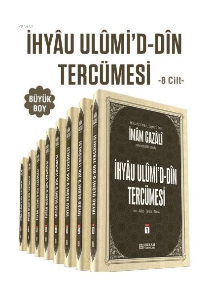 Ihya-U Ulumid'd-Din Tercümesi Büyük Boy (8 Cilt Takım) - İmam-ı Gazali