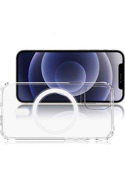 Şeffaf Apple iPhone 12/12 Pro Magsafe Kablosuz Şarj Uyumlu Köşe Korumalı Kılıf