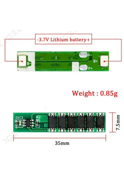 1s 15A Bms 3.7 V 18650 Lityum Lipo Pil Şarj Koruma Modülü