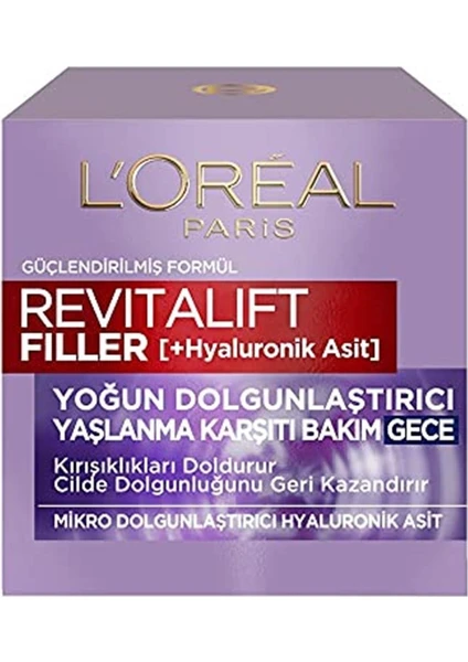 L'Oréal Paris Loreal Paris L'oréal Paris Revitalift Filler Yoğun Dolgunlaştırıcı  Gece Kremi 50 ml - H