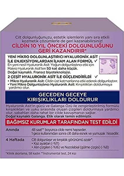 L'Oréal Paris Loreal Paris L'oréal Paris Revitalift Filler Yoğun Dolgunlaştırıcı  Gece Kremi 50 ml - H