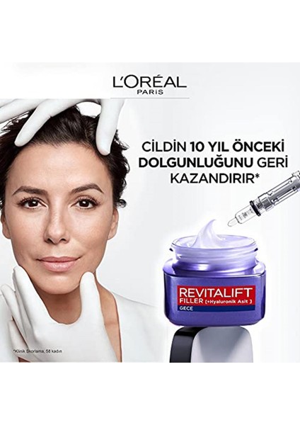 L'Oréal Paris Loreal Paris L'oréal Paris Revitalift Filler Yoğun Dolgunlaştırıcı  Gece Kremi 50 ml - H