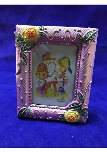 9X13 cm Plastik Fotoğraf Çerçevesi - Renkli Çiçek Desenli Camlı Çerçeve fiyatları