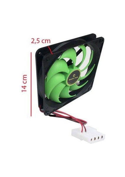 14 cm Kasa Fanı 14 cm Molex Fan 14 cm Sessiz Fan