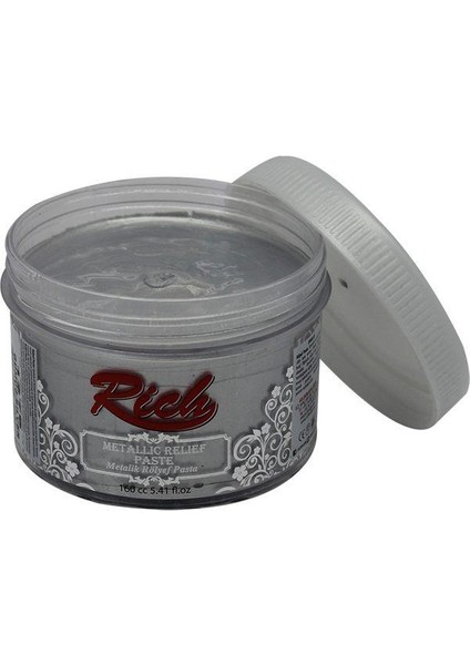 Rich Metalik Rölyef Pasta 150 Cc. Gümüş