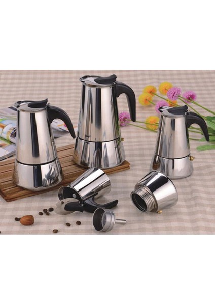 Moka Indüksiyon Italyan Kahve Makinesi + 4 Kupa (Yurt Dışından)