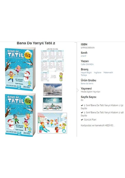 2. Sınıf Yarı Yıl Tatil Kitabı
