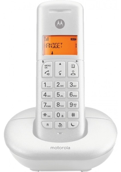 E201 Handsfree Dect Telsiz Telefon Beyaz