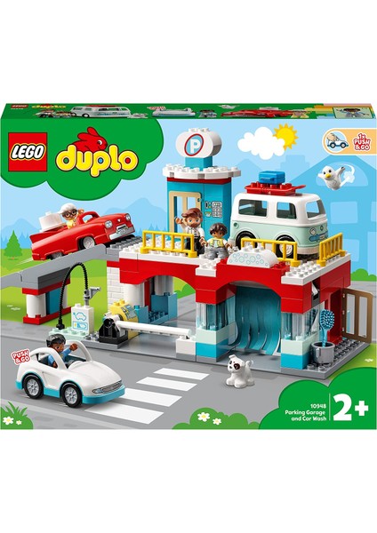 DUPLO® Otopark ve Oto Yıkama 10948 - 2 Yaş Ve Üzeri Çocuklar için Oto Yıkama; Benzin İstasyonu ve Otopark İçeren Eğitici Oyuncak Yapım Seti (112 Parça)