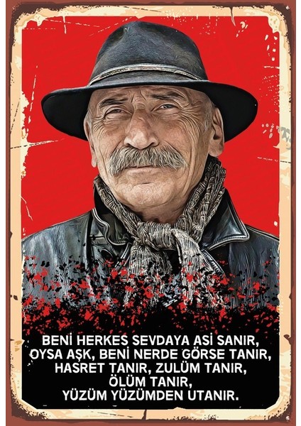 Tuncel Kurtiz Vintage 10X20 Mdf Poster