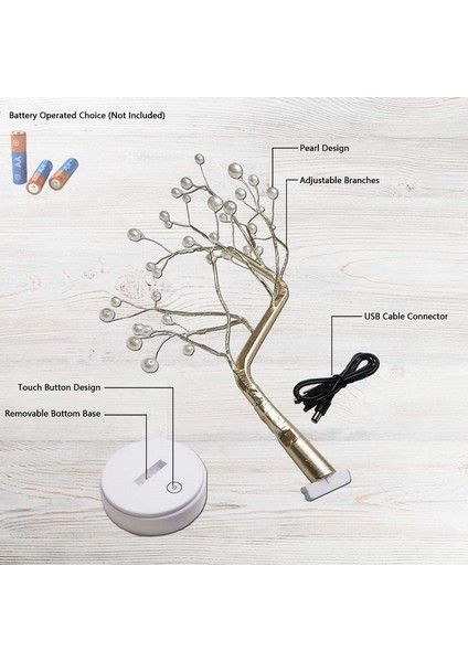 36 Inci ile Masa Bonsai Ağacı Işık LED Dıy Yapay Işık (Yurt Dışından) indirimleri