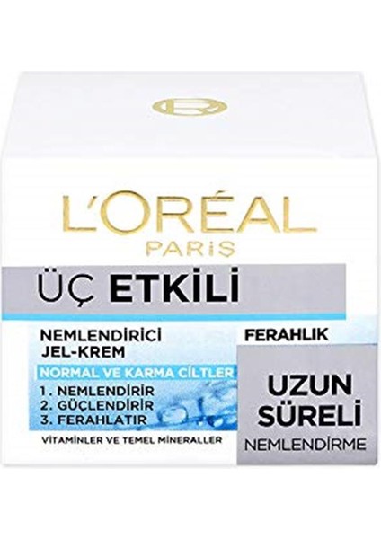 Loreal Paris L'oréal Paris 3 Etkili Ferahlık Günlük Bakım Kremi Normal Ve Karma Ciltler 50 ml, 50 ml