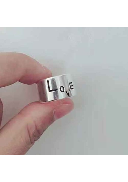 Love (Aşk) 925 Ayar Gümüş H.ürün Kadın Ayarlanabilir Yüzük fiyatları