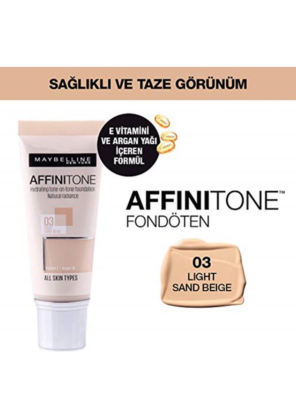 Affinitone Fondöten, 03 Light Sandbeige, 30 mlFondöten