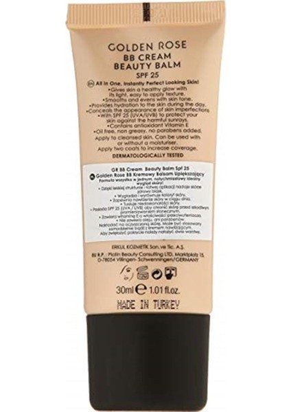 Golden Rose Bb Cream Beauty Balm No Light No:01 1 PaketBb ve cc Krem