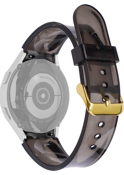 Puluz Samsung Galaxy Watch4 Tpu Kayış Için, Stil: Altın Toka Siyah (Yurt Dışından)