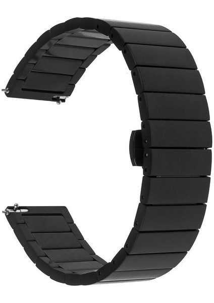 Puluz 22Mm Samsung Akıllı Izle Tek Boncuklu Çelik Kordonlu Saat Siyah (Yurt Dışından)