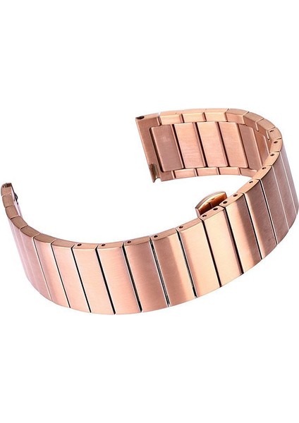 Puluz 22Mm Samsung Akıllı Izle Tek Boncuklu Çelik Kordonlu Saat Altın Gül (Yurt Dışından)