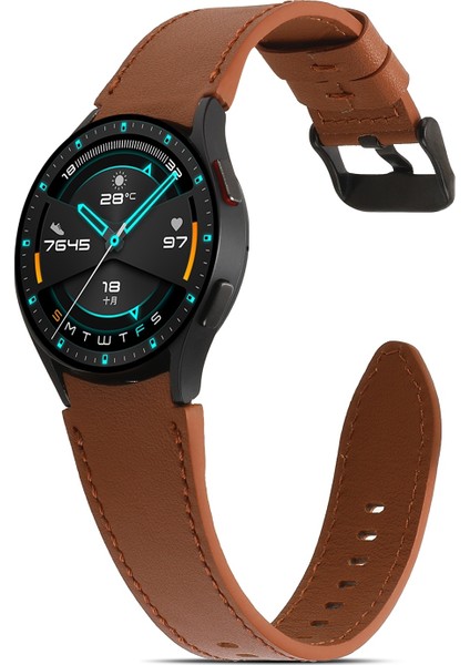 Puluz Samsung Galaxy Watch4 40Mm/44Mm Için Deri Kordonlu Saat Kahverengi (Yurt Dışından) fiyatları