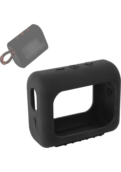Puluz Jbl Go3 Için Karabinalı Silikon Kılıf Siyah (Yurt Dışından)