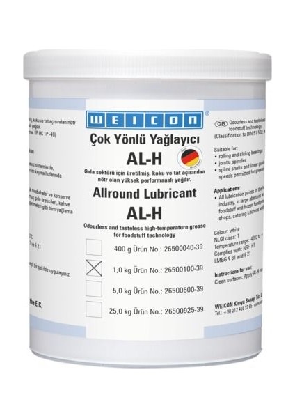 Weıcon Çok Yönlü Yağlayıcı Al-H 1 kg