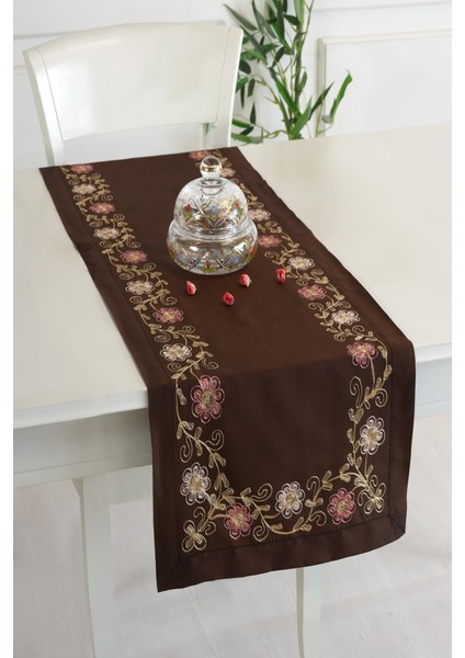 Ödel Home Tafta Çiçek İşlemeli 40 x 130 cm. Runner