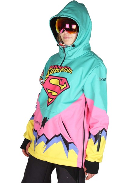 Supergirl Yaka Fermuarlı Snowboard & Kayak Montu SS7732 fiyatları
