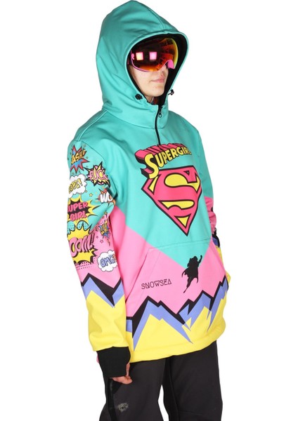 Supergirl Yaka Fermuarlı Snowboard & Kayak Montu SS7732 fırsatları