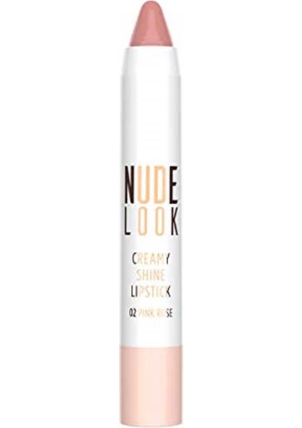 Nude Look Creamy Shine Lips. No:02 Pink Rose 1 PaketRuj