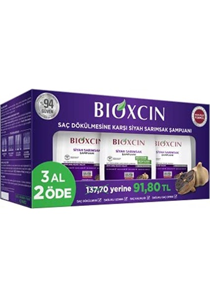 Siyah Sarımsak Şampuanı 3AL 2ode 1 Paket (1 x 1 Adet)Şampuan