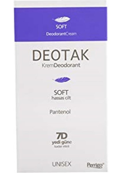 Hassas Ciltler Için Soft Krem Deodorant 35 ml (1 X 35 ml)