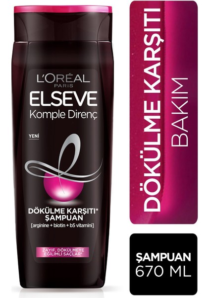 Komple Direnç Şampuan 670 ml x 2 Adet modelleri