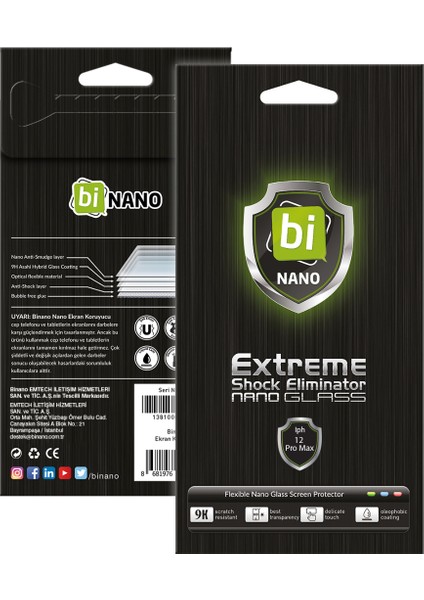 Binano Extreme IPHONE 12 Pro Max Nano Ekran Koruyucu