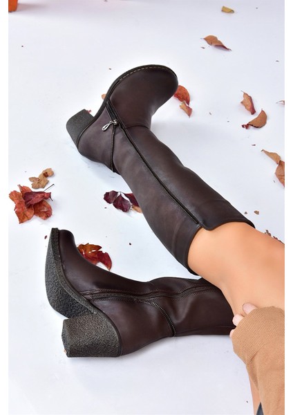 Kalın Topuklu Kadın Çizme G674252009 fiyatları