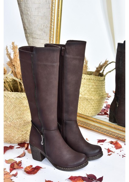 Kalın Topuklu Kadın Çizme G674252009 indirimleri