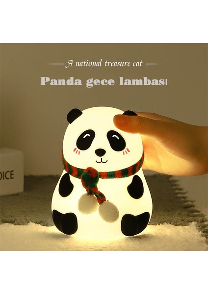 1.5W  Silikon Panda Figürlü Gece Lambası (Yurt Dışından)